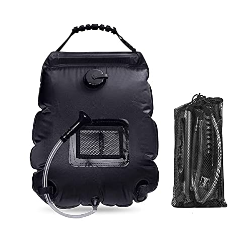 JUJIAN Sun Shower Camping Shower, 20L Camping Shower Lantern Portable Outdoor Shower Solar Garden Shower Heating Sun Shower