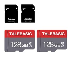 128GB Micro Karte Class 10 Speicherkarte TF-Karte mit hoher Geschwindigkeit inkl. Adapter für Tablet/Smartphone/Kamera/Au... (2 Stück 128 GB)