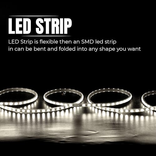 Image of Errol led Strip Lights for Home Decoration | Waterproof led Rope Lights | Energy Saving Strip Light for Room | Home Decor Lights for Diwali, Christmas, Outdoor (White, 30 Meter)