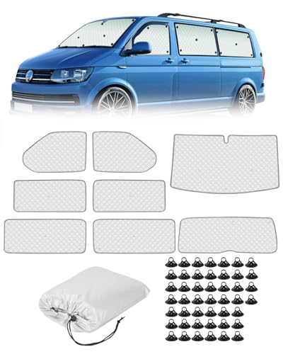 SUPAREE 8 Piezas Parasol T5 Parasol Furgoneta Camper Interior Parasoles Termicos para Furgonetas...