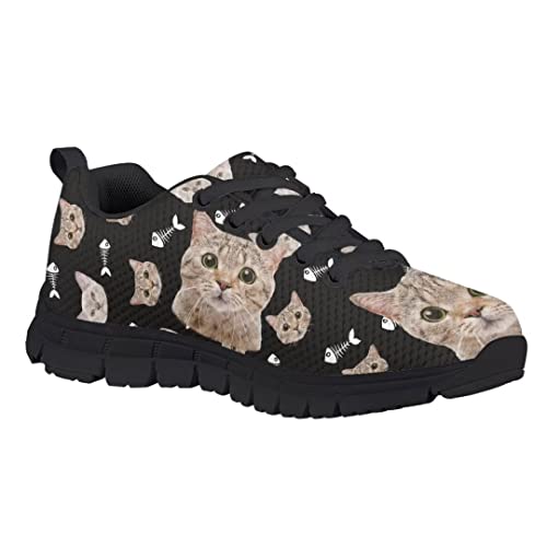 Dolyues Pink Leopard Kids Shoes Black Sloe Breathe Comfortable Girls Shoes Size 11.52