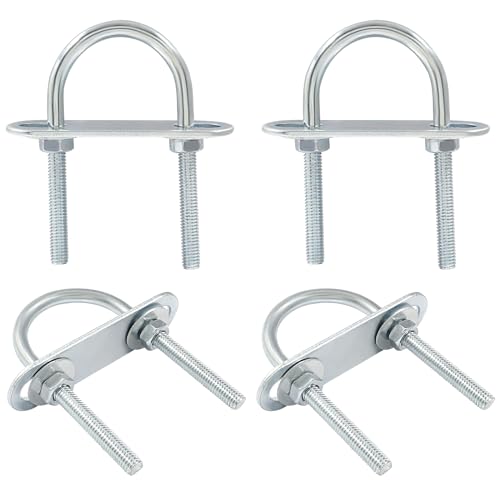 BokWin Round U Bolts M6, 34mm Inner Width, 75mm Length, 4 Pcs