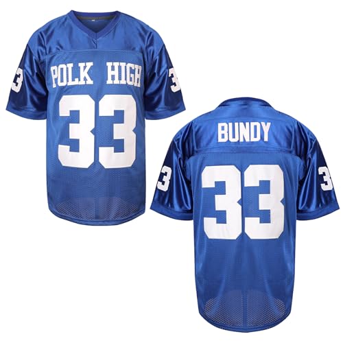 MESOSPERO Al Bundy 33 Polk High Herren Fußballtrikot Blau Sportshirt 90S Hip Hop Kleidung S-3XL, 33 Al Blue, XX-Large