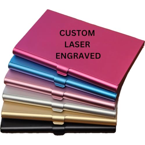 Custom Laser Engraved Business Card Holder Personalized Business Card Case