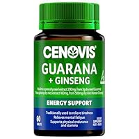 Cenovis Guarana 2000 and Ginseng Tablets, 60 Tablets