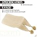 SEGO Pre Bonded U Tip Hair Extensions Human Hair 100 Strands Keratin Fushion Nail Tip Human Hair Extensions 100% Real Remy Hair Silky Straight #60 Platinum Blonde 16 inches 50g