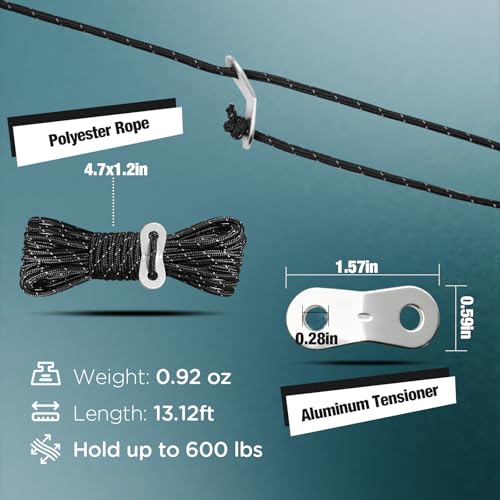 JAICOM 8 Pack Of 4mm High-Reflective Outdoor Guy Lines_desvips.com
