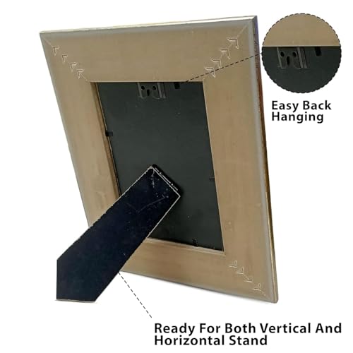 Image of Art Street Elegant Table Photo Frame for Tabletop With Back Stand, 4x6 Inch Photo, Decorative Frames Perfect for Home Decor, Unique Gift Idea, Wedding, Return Gift (Wood Brown)
