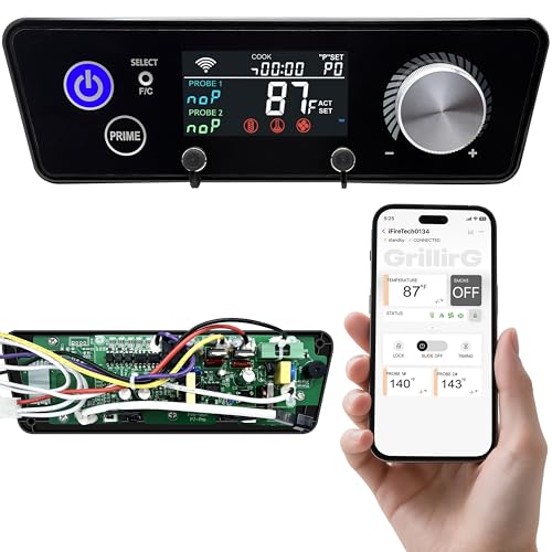 Smart WiFi PID Digital Trapezoid Control Board with App Control for Pit Boss Vertical Pellet Smokers Copperhead 3/4/5/7-Series PBV3P1 PBV4PS1 PBV5P1 PBV7P1 PBV5PW1