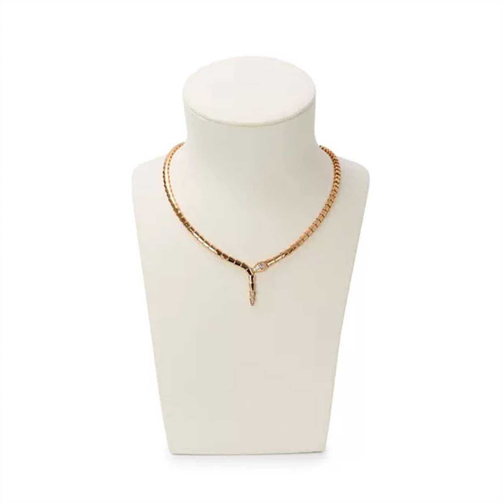 SISWIMJewelry Display for Selling Beige Microfiber Jewelry Bust Necklace Display Stand 3-Dimensional Jewelry Stand Necklace Pendant Chain Jewelry Bust Display Holder (H10.6) Jewelry organizer stand