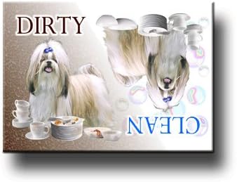 Shih Tzu Clean Dirty Dishwasher Magnet
