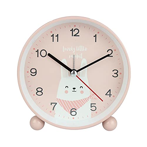 DAMENGOTA Réveil pour enfants avec lumière LED, pour apprendre à dormir pour chambre à coucher (lapin rose) Cover