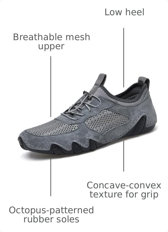 Image of Driving Shoes for Men Breathable Mesh Men's Casual Shoes Slip On Fashion Comfortable Handmade