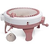 LetCartMaker 48-Needle Knitting Machine with Row Counter - Dual Mode (Plain/Tube) Knitting Loom for Beginners - Includes Yarn, Tools & Guide - Make Scarves, Hats 15x Faster (Kids & Adults)