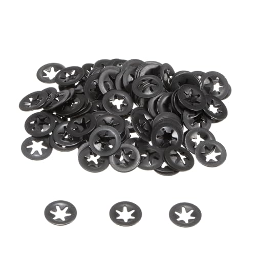 QUARKZMAN - QUARKZMAN 120Pcs Rondelles de Blocage à Étoile à Dents Internes M3, Clips de Retenue à Pousser, Rondelles de Blocage à Verrouillage Rapide, Acier 65Mn