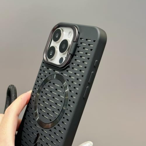 Étui iPhone 14 Pro Max magnétique mat avec dragonne antichoc et anti-empreintes