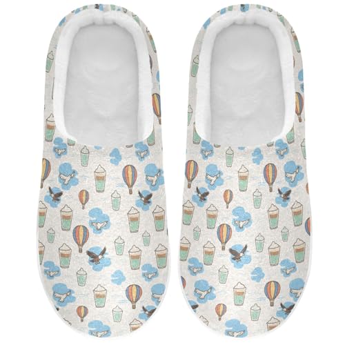 Cool Dessert Bird Mens Womens Slippers Cozy Memory Foam Slippers Slip On Warm House Shoes for Indoor Outdoor Size 16/17 2301058