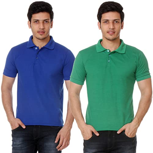 Image of Amazon Brand - Nora Nico Men's Cotton Pique Half Sleeves Solid Polo T Shirts-Pack of 2