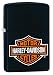 Zippo Harley-Davidson Logo Black Matte Pocket Lighter