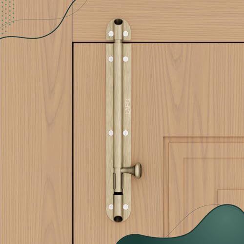 Image of LAPO 4 Pack Heavy Duty Stainless Steel Tower Bolt 8 Inch, Tower Bolt for Main Door and Bathroom, Kundi Door Latch for Bedroom, Chitakni, Tower Bolt for Home,Windows (Antique Finish)