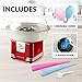 Nostalgia Cotton Candy Machine - Retro Cotton Candy Machine for Kids with 2 Reusable Cones, 1 Sugar Scoop, and 1 Extractor Head – Red