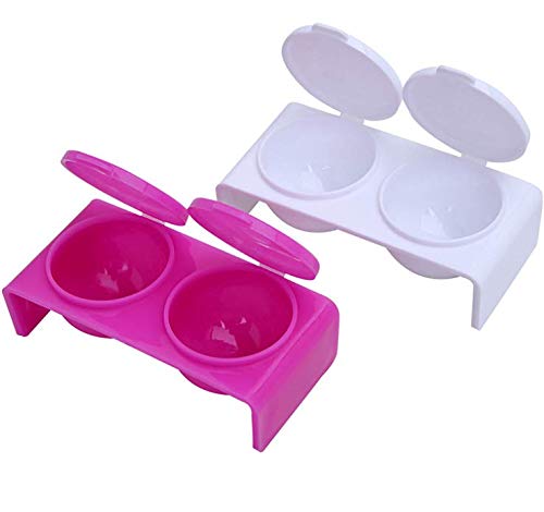 2PCS Dappen Dish doble taza para arte de uñas miniatura 1