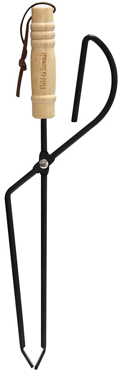 Field to Summit 薪ばさみ 34cm OFHTONG34 炭ばさみ 火ばさみ 木製ハンドル バーベキュー アウトドア キャンプ道具 焚き火台 暖炉 ファイヤープレーストング ショート 短い ゴミ拾い