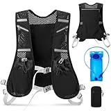 Ultraligero y compacto: fabricado en nailon, el chaleco para correr parece casi ingrávido durante el movimiento. El producto pesa aproximadamente 200 gramos, lo que hace que parezca que no llevas nada puesto mientras corres. El chaleco puede albergar fácilmente una bolsa de agua de 2 litros y viene con una bolsa para el brazo en la que caben la mayoría de los modelos de teléfonos inteligentes, lo que lo hace perfecto para correr largas distancias.