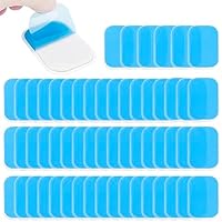 Fousenuk 60 Stück Gel Pads, EMS Pads für Trainer Bauchtrainer Elektrische Muskelstimulation, Muskelstimulator Ersatzteile, Hydrogel, Bauchmuskeltrainer Muskel Trainingsgerät Gelpads Multifunktionale