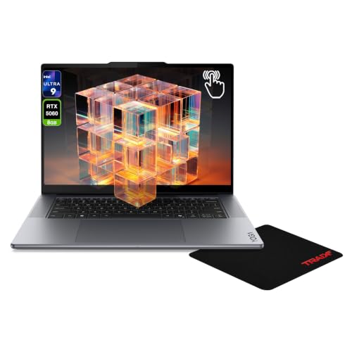 Image of Lenovo Yoga Pro 7i Laptop, Intel Ultra 9-386H, 32 GB LPDDR5X RAM, 4 TB PCIe SSD, 15.3 inch 3K (2560x1600) OLED Touchscreen, Nvidia G-Force RTX 5060, Backlit Keyboard, W11 Pro, Luna Grey + Traix Mousepad