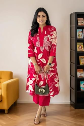 Image of Fashion Basket Wedani Cotton Printed Kurta Set for Women