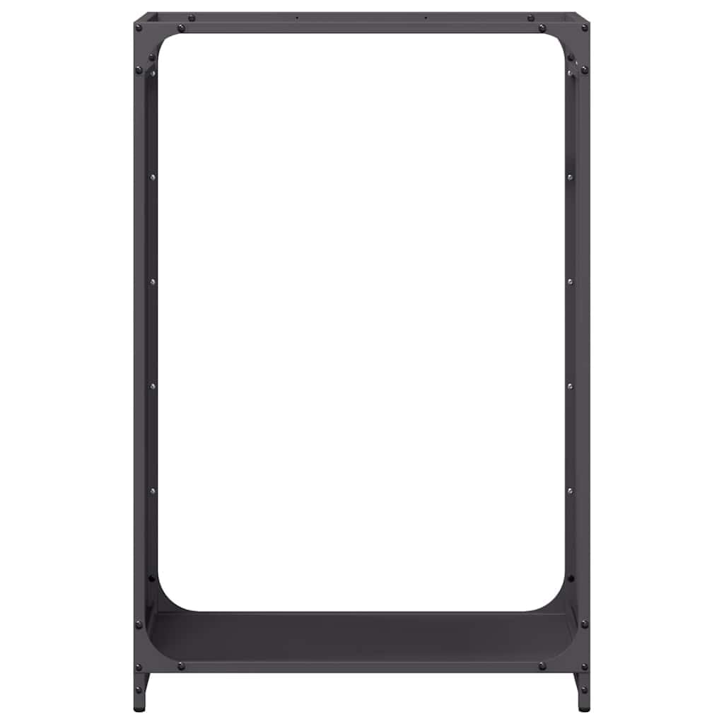 Genérico Leñero Negro 60x28x90 cm Acero Laminado en frío,Casa y jardín,Accesorios para hornos de leña y chimeneas,Bolsas y Soportes de leña-864211