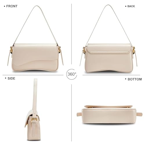 Image of Shoulder Bag for Women Trendy Purse PU Leather Hobo Handbags Clutch Saddle Bag with 2 Removable Stra
