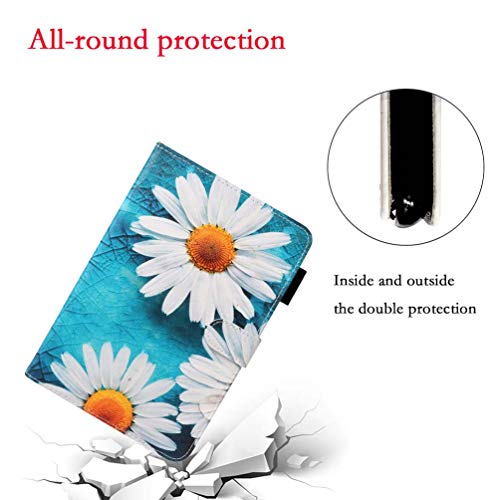 AIFILLE Case Compatible with iPad Air 2/ iPad 6th Wallet Blue for Girls Ladies with Beautiful Sunflower Pattern Flip Stand Book Style Durable PU Leather Holster and Soft Silicone TPU Back Cover - Image 3