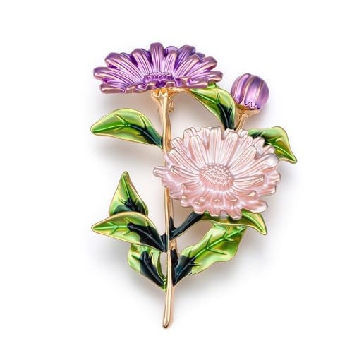 Cadeau d'anniversaire pour les femmes : broche chrysanthème et épingle de naissance