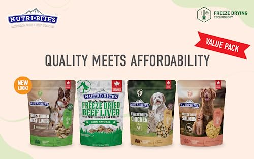 Nutri-Bites-Value-Pack-Beef-Liver-Pets-Treats-Freeze-Dried-Premium-Quality-Single-Ingredients-High-Protein-176-OZ-for-Dogs-and-Cats