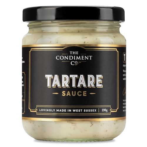 The Condiment Company Tartare Sauce 190g, Use As Fish Sauce for Battered Fish, Cod, Haddock, Seafood Cakes, Fresh, Creamy Sea Food Condiment