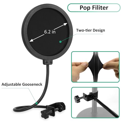 Bouclier d'isolation de microphone pour bloquer les bruits de fond en studio - 4