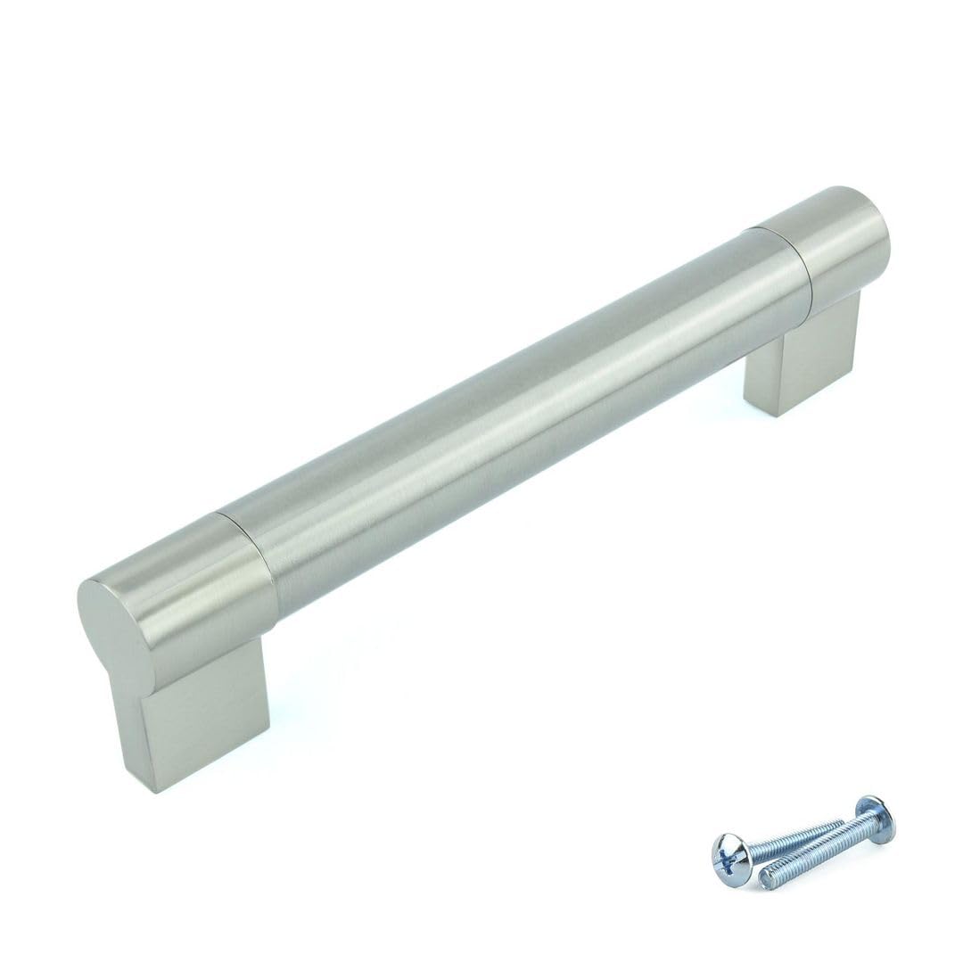 M4tec Silver Bar Handle For Kitchen Cabinets, Cupboards, Bedroom Furniture, Wardrobes, And Drawers – Stainless Steel Kitchen Door Handles, And Cupboard Handles- M9 Series 160Mm