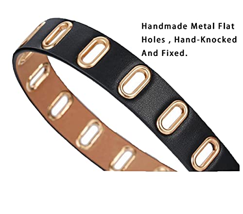 Belt Hollow Flat Hole Waist Belt Decoration Pin Buckle Pants Belt Dresses Accessary PU 1 PC4