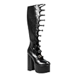 Liliana Women Multi Buckle Straps Platform Boots Chunky Block Heel Pumps Female Knee High Party Fashion Boots