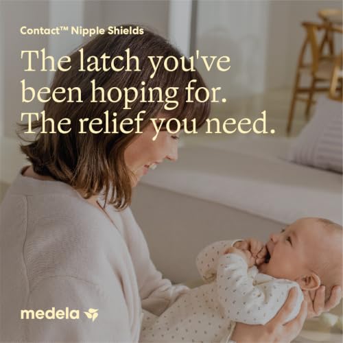 Medela Contact Nipple Shields, For Breastfeeding Comfort, Size S 16mm, 2ct