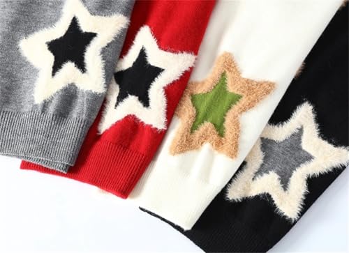 Mens Winter Sweater Thick Warm Knitted Jumper Sweaters Korean Harajuku Printed Pullovers3