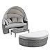 greemotion Sonneninsel Bali, Lounge-Insel aus Polyrattan, ca. 160 x 150 x 140 cm, Anthrazit, Grau