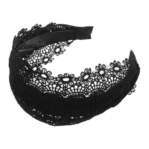 Bandeau large en dentelle extensible orné de fleurs pour le spa