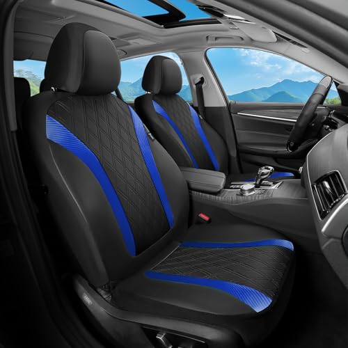 Image of FLORICH Front Car Seat Covers, Leather Seat Covers for Cars, Waterproof Car Seat Protector Breathable, Front Seat Covers for Cars, Automotive Seat Covers Universal Fit for Most Car Truck SUV