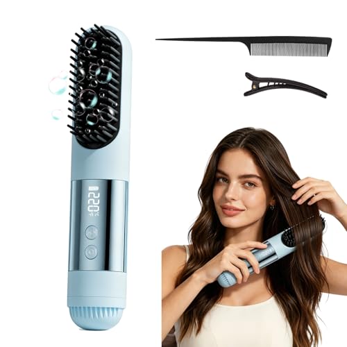 sniqafo Upgraded Go Brush Pro, 3 Heat Settings for All Hair Types, 30s Fast Heat, Ionic & Ceramic...