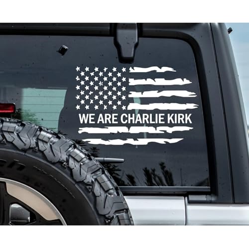 I Am We are Charlie Kirk Now Car Bumper Stickers Decals Charlie Kirk Merchandise True American Hero Silenced But Not Forgotten in Loving Memory Charlie Turning Point USA Truck Sticker 7 inch