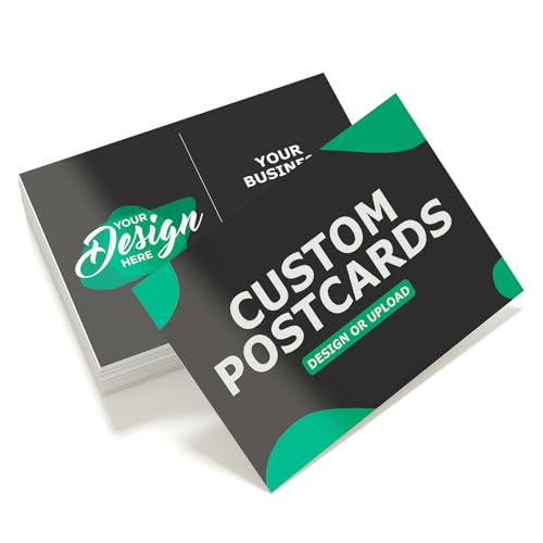 GotPrint Custom Printed Postcards &ndash; Upload Your Design or Text, 3x5 inches, Horizontal, front and...