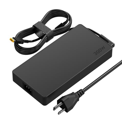 300W 20V 15A Laptop Charger Replacement for Lenovo Legion 5 5i 5P 7 7i pro 15 16 17 R9000P R9000K Y9000K Y9000X, Fit for ADL300SDC3A GX21F23045 SA10R16956 5A10W86289 AC Power Adapter Supply Cord
